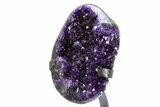 Amethyst Geode With Metal Stand - Uruguay #306942-3